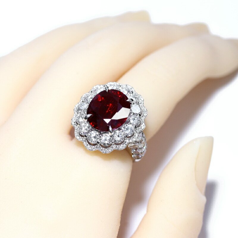 楽天市場】タイ産ルビー 6.53ct リング 12号 PT950 プラチナ 指輪