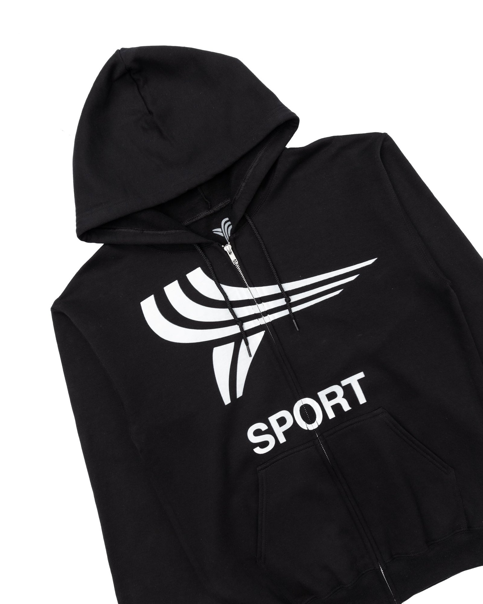 Yori Sport Logo Zip-up (Black/White) | YORI