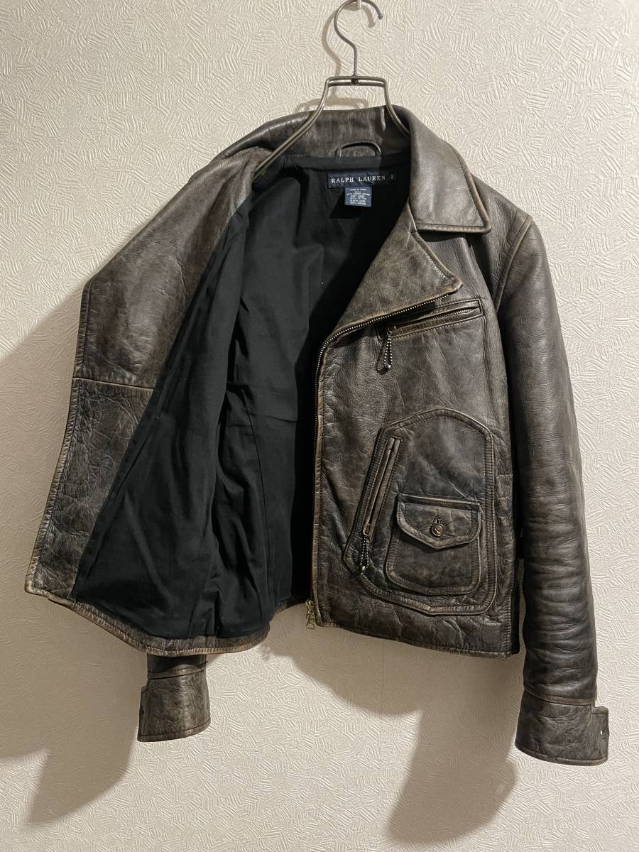 ◯ Ralph Lauren レザー アビエイター ジャケット / ダブル ライダース