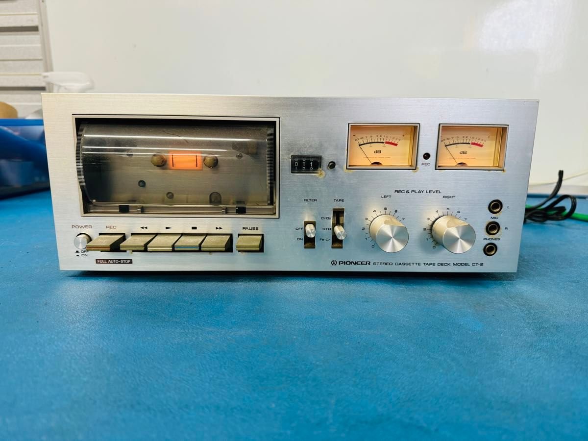 希少品 昭和レトロ pioneerパイオニア ステレオカセットデッキ CT-2