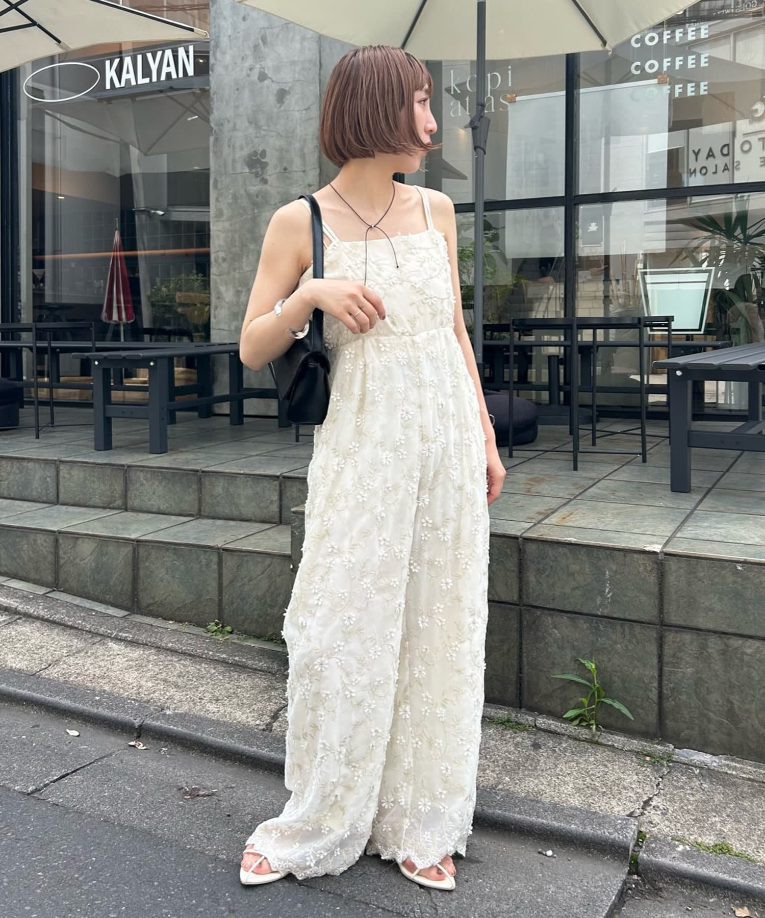 2サイズ展開】シャイニーフラワーサロペット | mystic(ミスティック