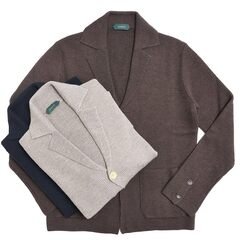 ZANONE（ザノーネ）7ゲージウールリブニットカーディガンジャケット