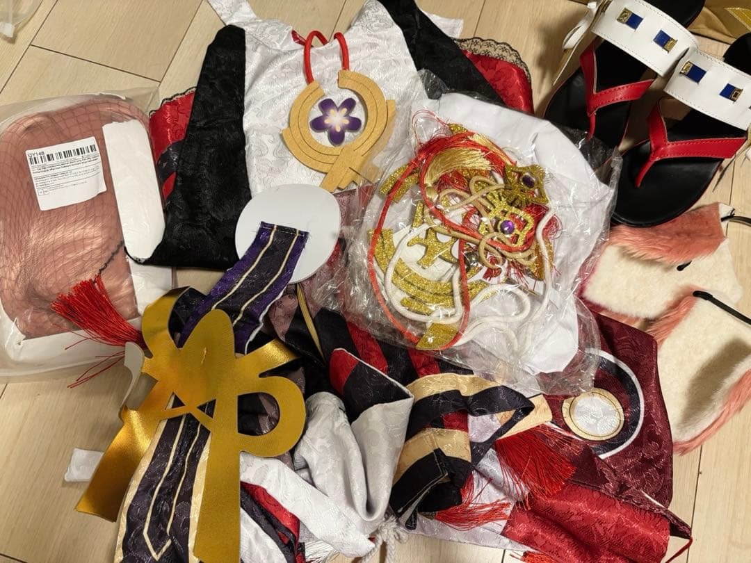 八重神子　コスプレ　フルセットウィッグ靴耳 三分妄想 原神 コスプレ 八重神子 やえみこ 衣装 リニューアルVer